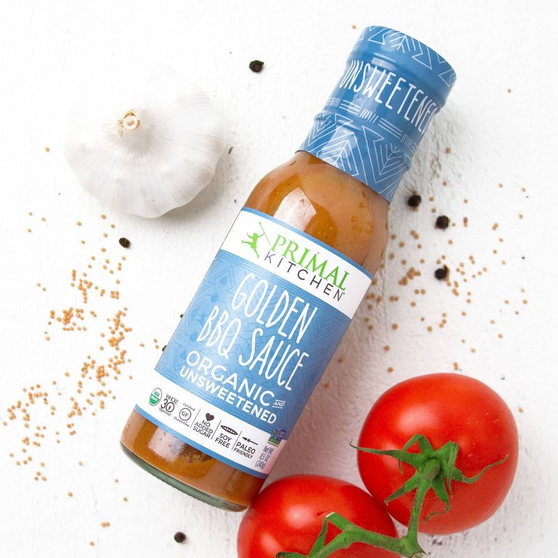 Primal Kitchen Organic and Unsweetened Golden BBQ Sauce - 8.5oz