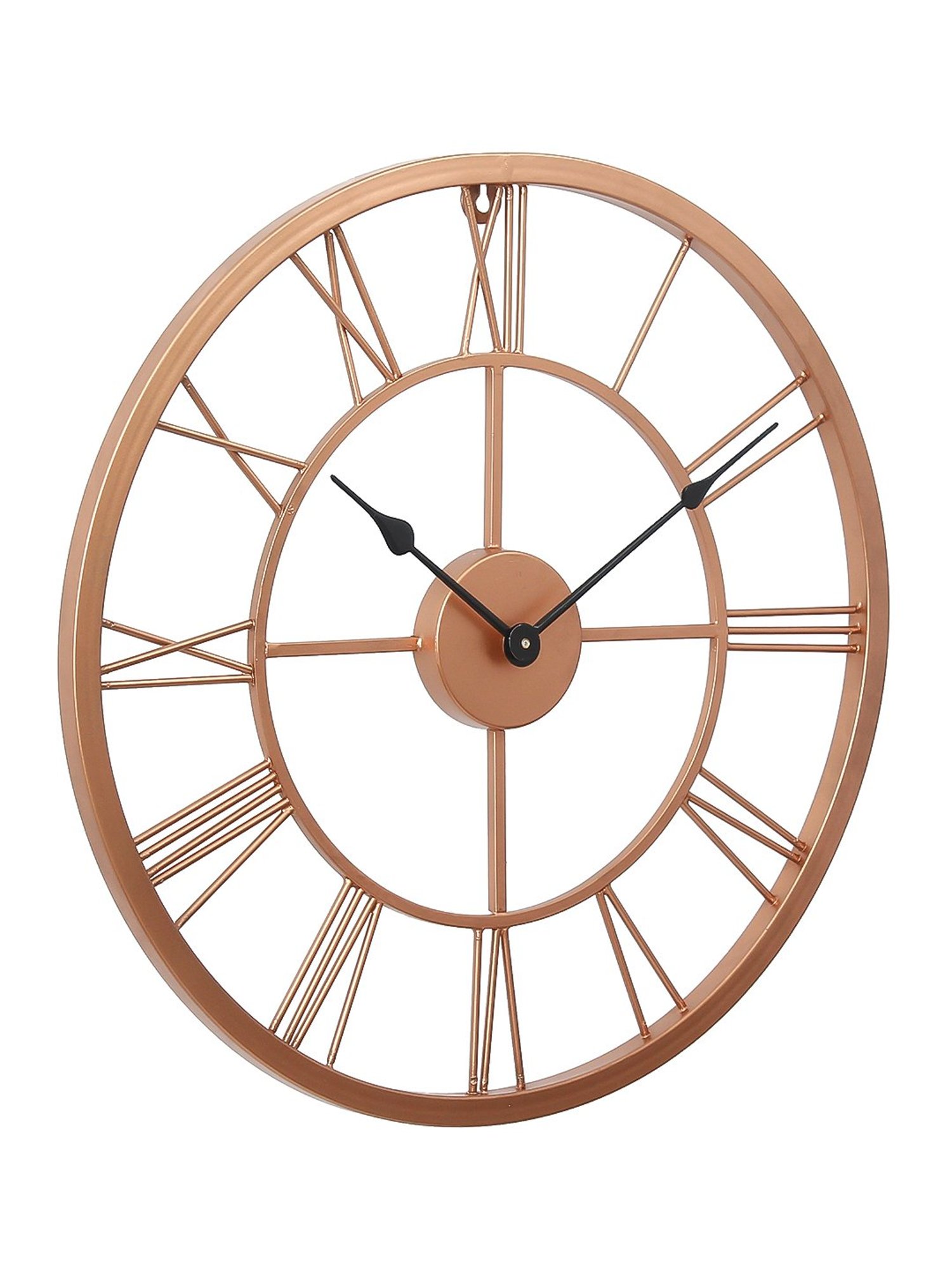 CHRONIKLE Round Copper Rose Gold Iron Wall Clock