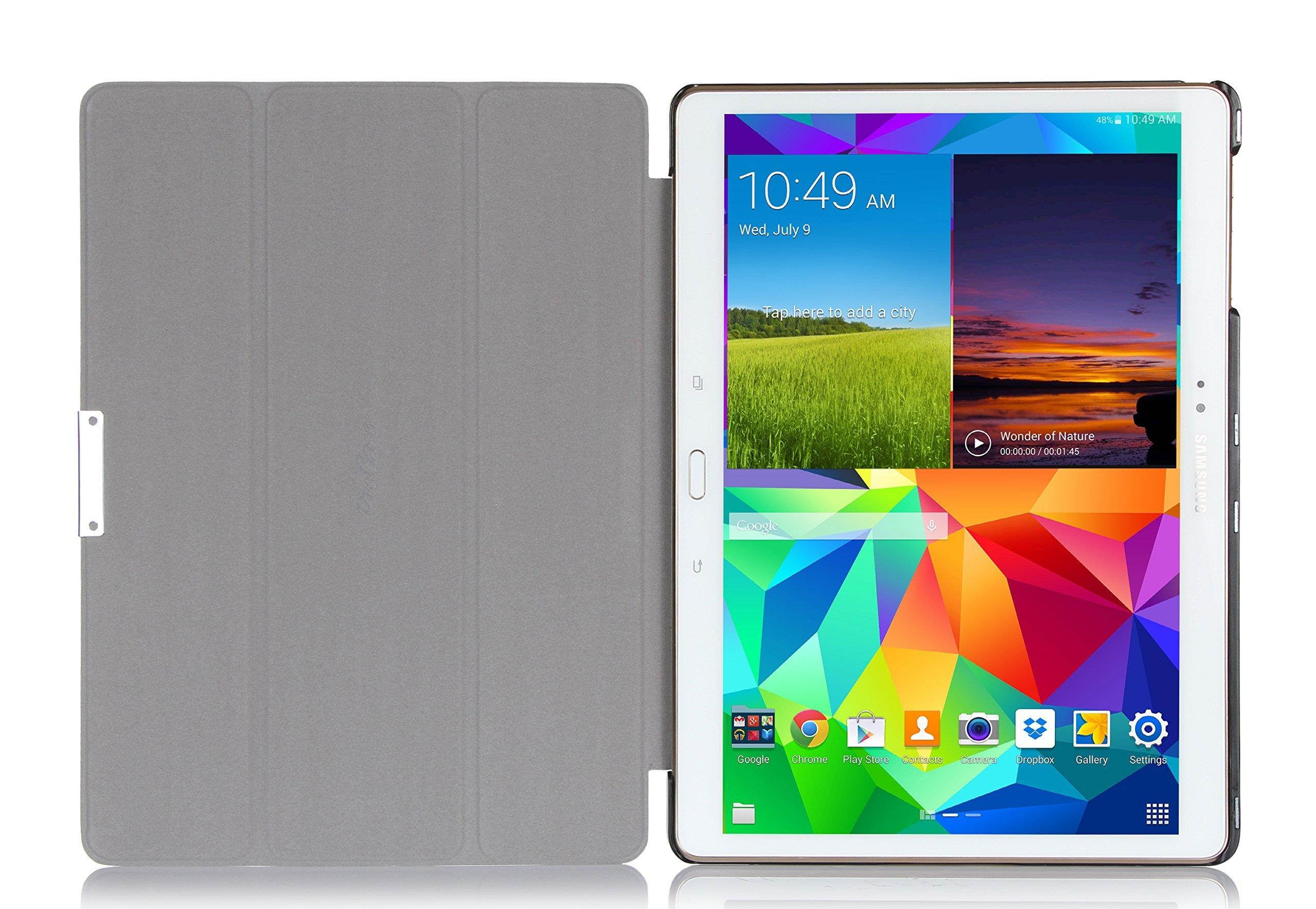 procase samsung galaxy tab s 10.5 case smt800, ultra slim and light, hard shell, with stand, slimsnug cover exclusive for 2014 galaxy tab s 10.5 inch tablet black