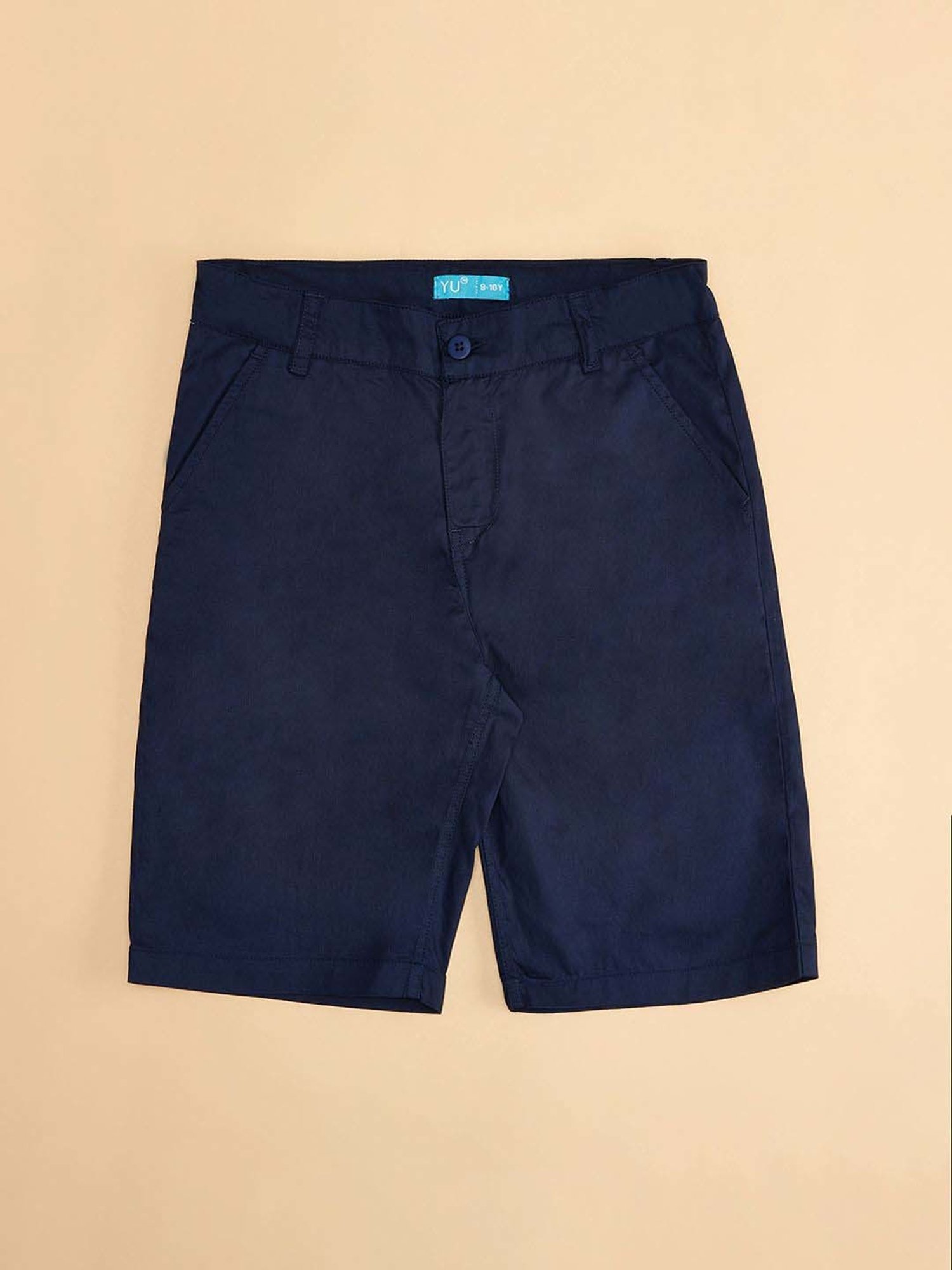 YU by Pantaloons Kids Navy Cotton Regular Fit Shorts