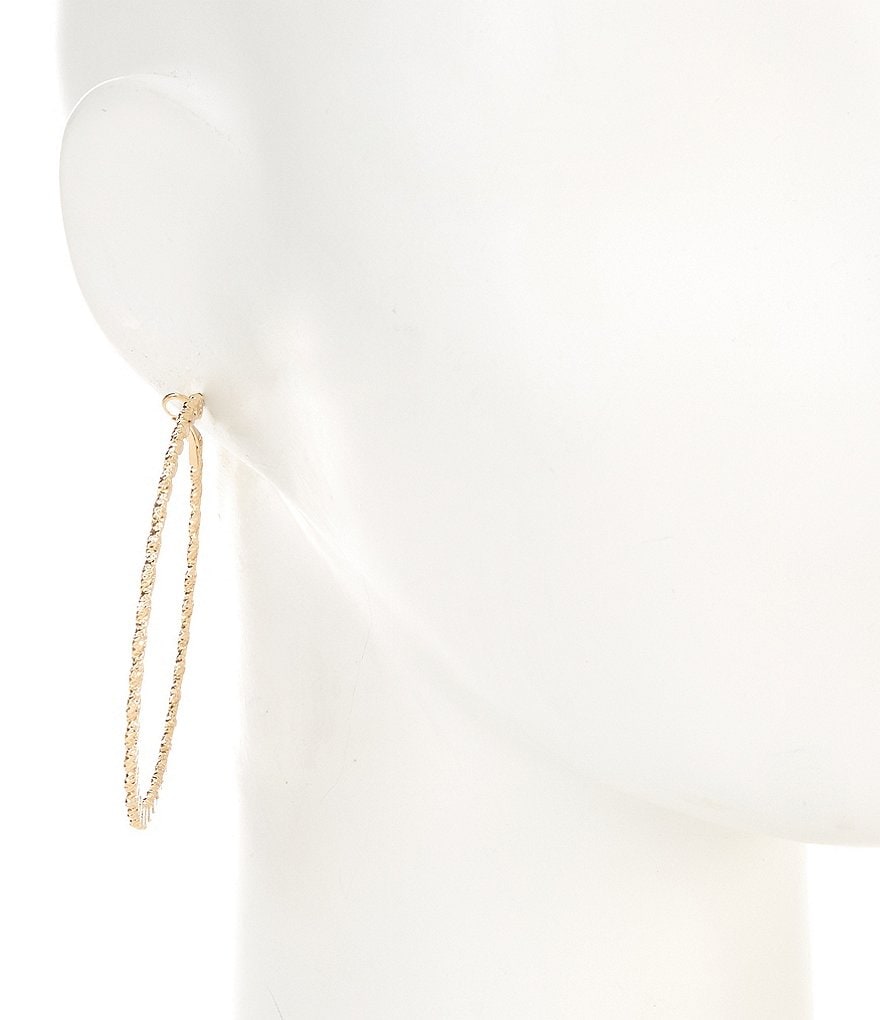 Natasha Accessories Link Hoop Earrings