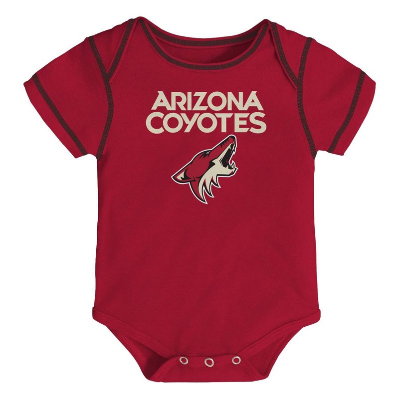 NHL Arizona Coyotes Baby Boys' Game Winner Bodysuit Set 3pk - 6-9M