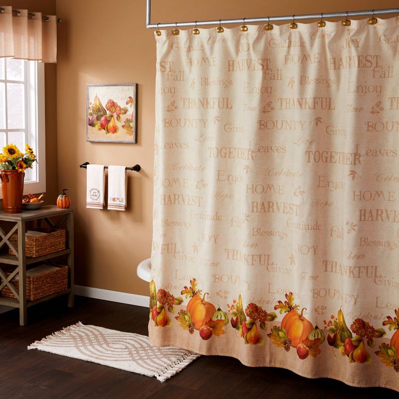 Harvest Bounty Shower Curtain Natural - SKL Home