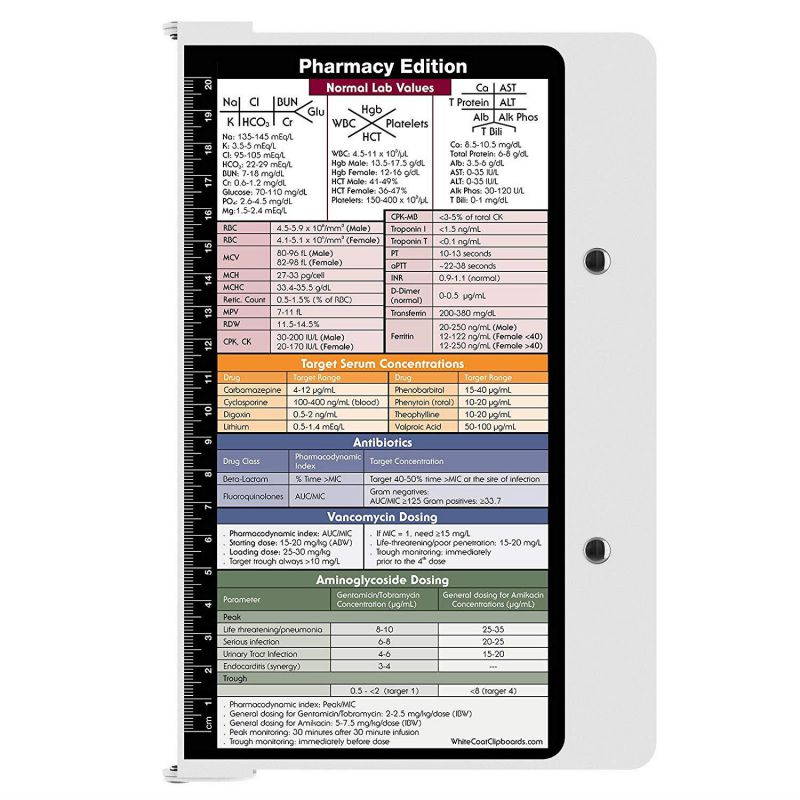 WhiteCoat Clipboard- White - Pharmacy Edition