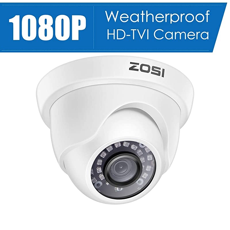 4 Pack 2MP 1080p HDTVI Home Security Camera Outdoor Indoor 1920TVL 24PCS LEDs 80ft Night Vision 90&deg;View Angle Weatherproof Surveillance CCTV Dome Camera
