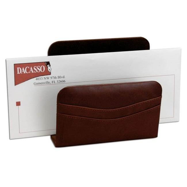 A3008 Letter Holder - Hand-Tucked Geniune Top-Grain Mocha Leather