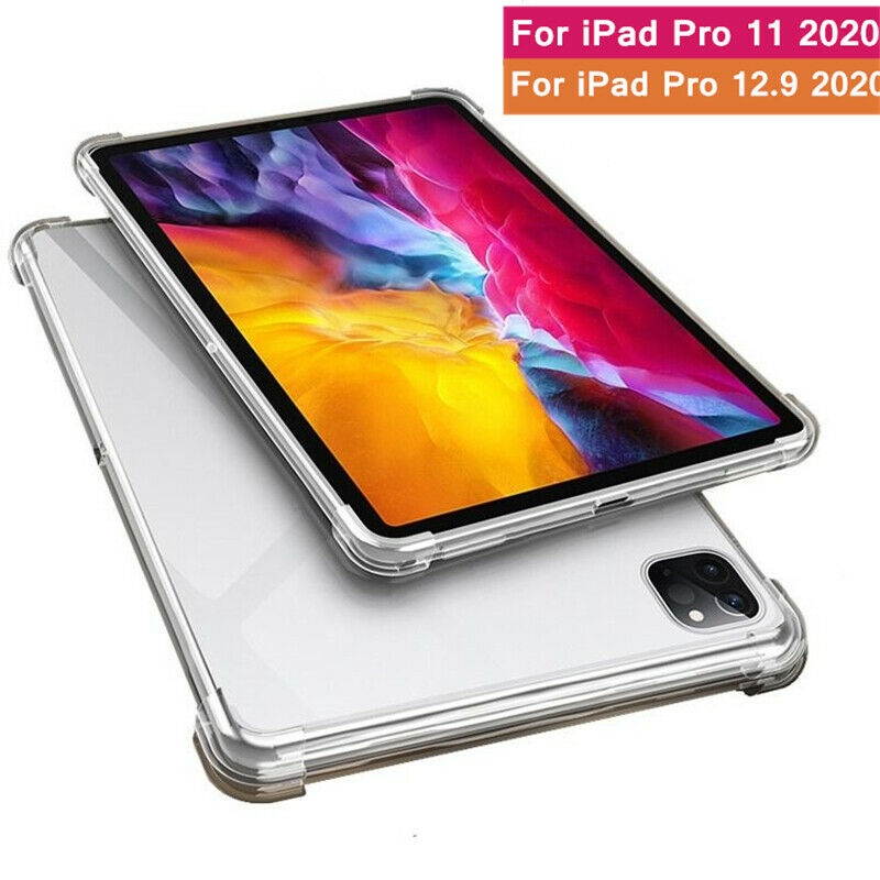 For iPad Pro 11 & 12.9-inch 2020 Shockproof Soft Clear Thin TPU Back Case Cover