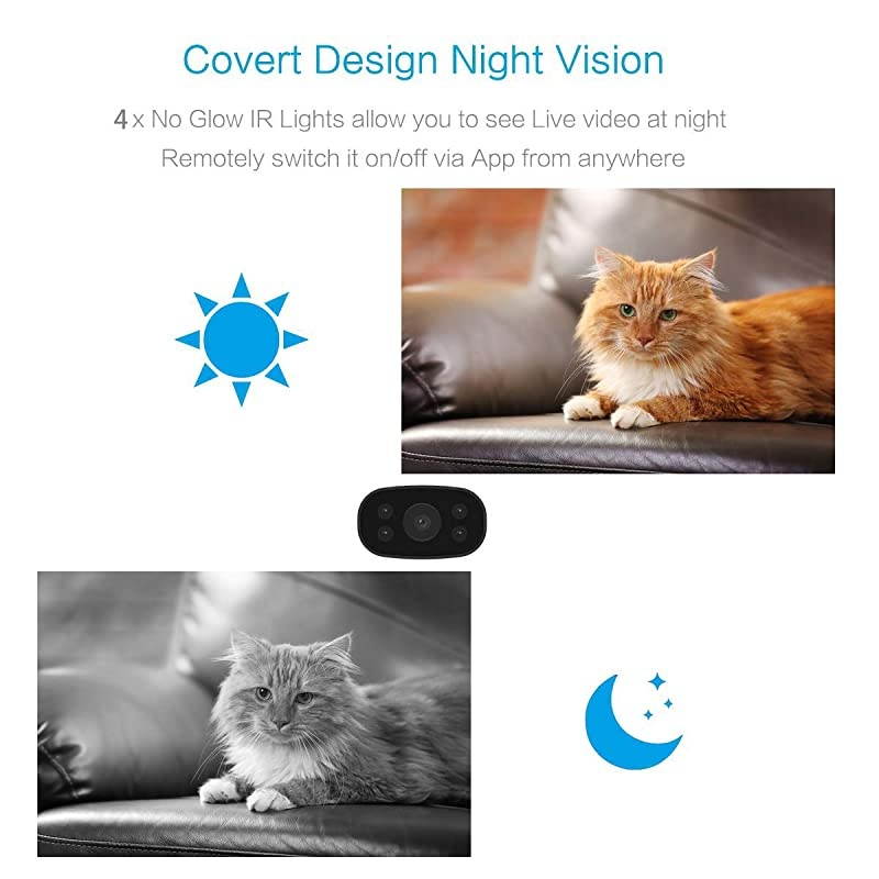 Hidden Security Cameras  Mini spy cam 1080P HD Wireless WiFi Remote View Tiny Home Surveillance Cameras Indoor Outdoor Video Recorder Smart Motion Detection