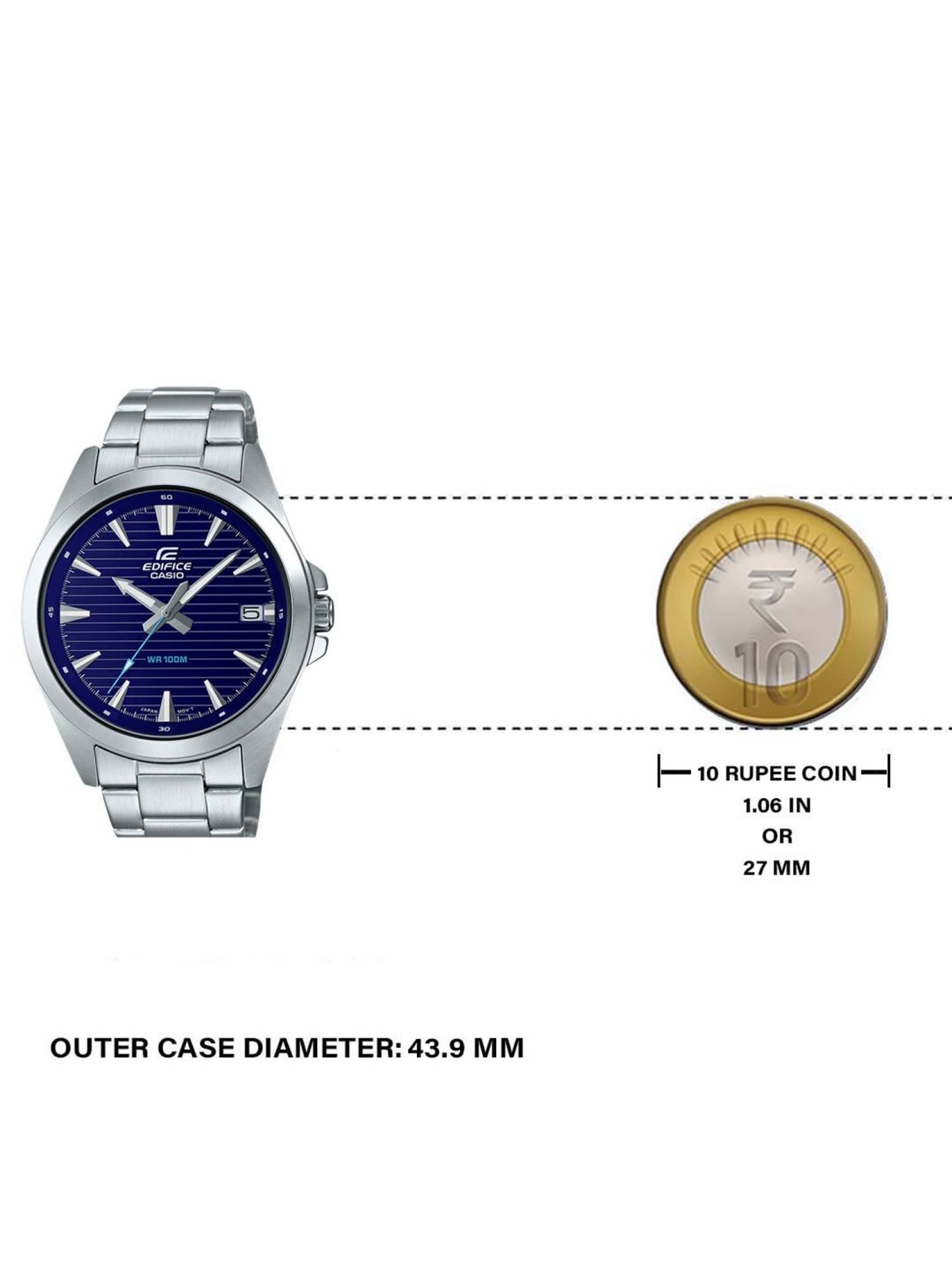 Casio EFV-140D-2AVUDF Edifice Analog Watch for Men (44 mm)