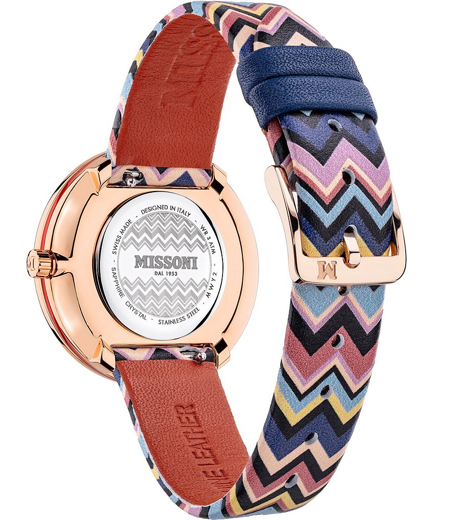 Missoni M1 Joyful Multicolor Calf Leather Watch