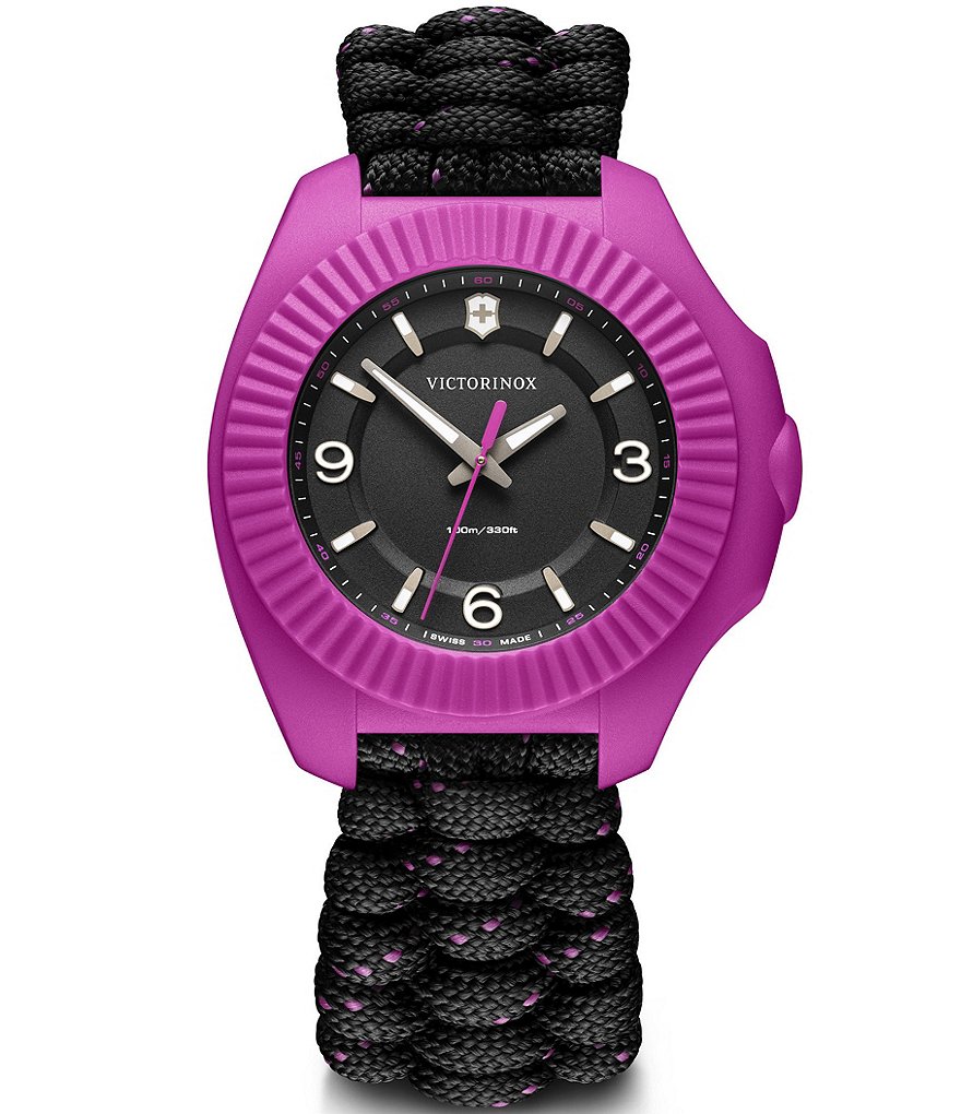 Victorinox Swiss Army I.N.O.X. V Women's Black Analog Fabric Bracelet Watch
