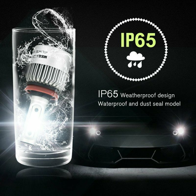 2x H11 H9 H8 400000LM 2200W 6500K COB LED Headlight Hi/Low Beam Fog Light Bulbs