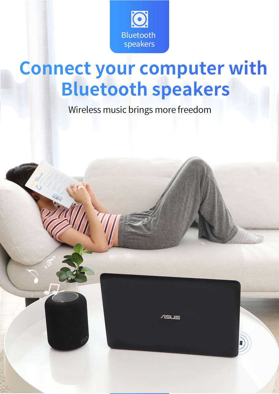 USB Bluetooth Adapter for PC - Hannord Bluetooth Dongle for PC Windows 10/8/7 - PC to Bluetooth Adapter - Bluetooth USB Receiver 4.0 for Computer/Laptop