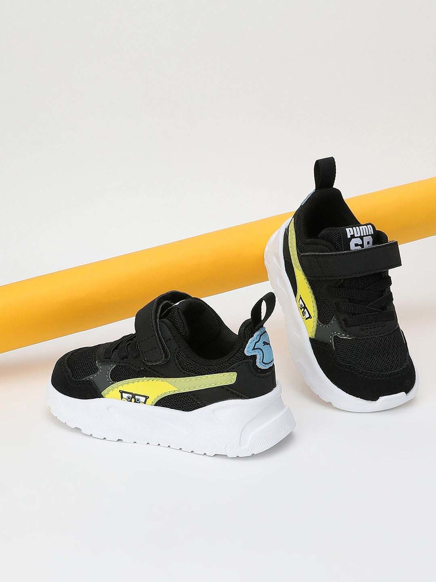 Baby Moo Kids Brown & White Velcro Shoes