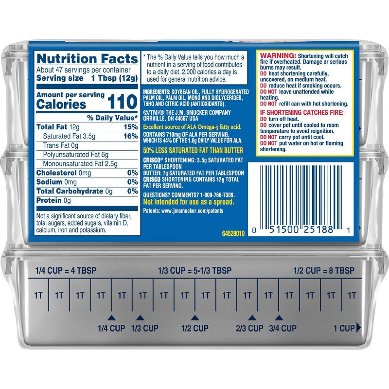 Crisco All-Vegetable Shortening Baking Sticks - 3ct/20oz