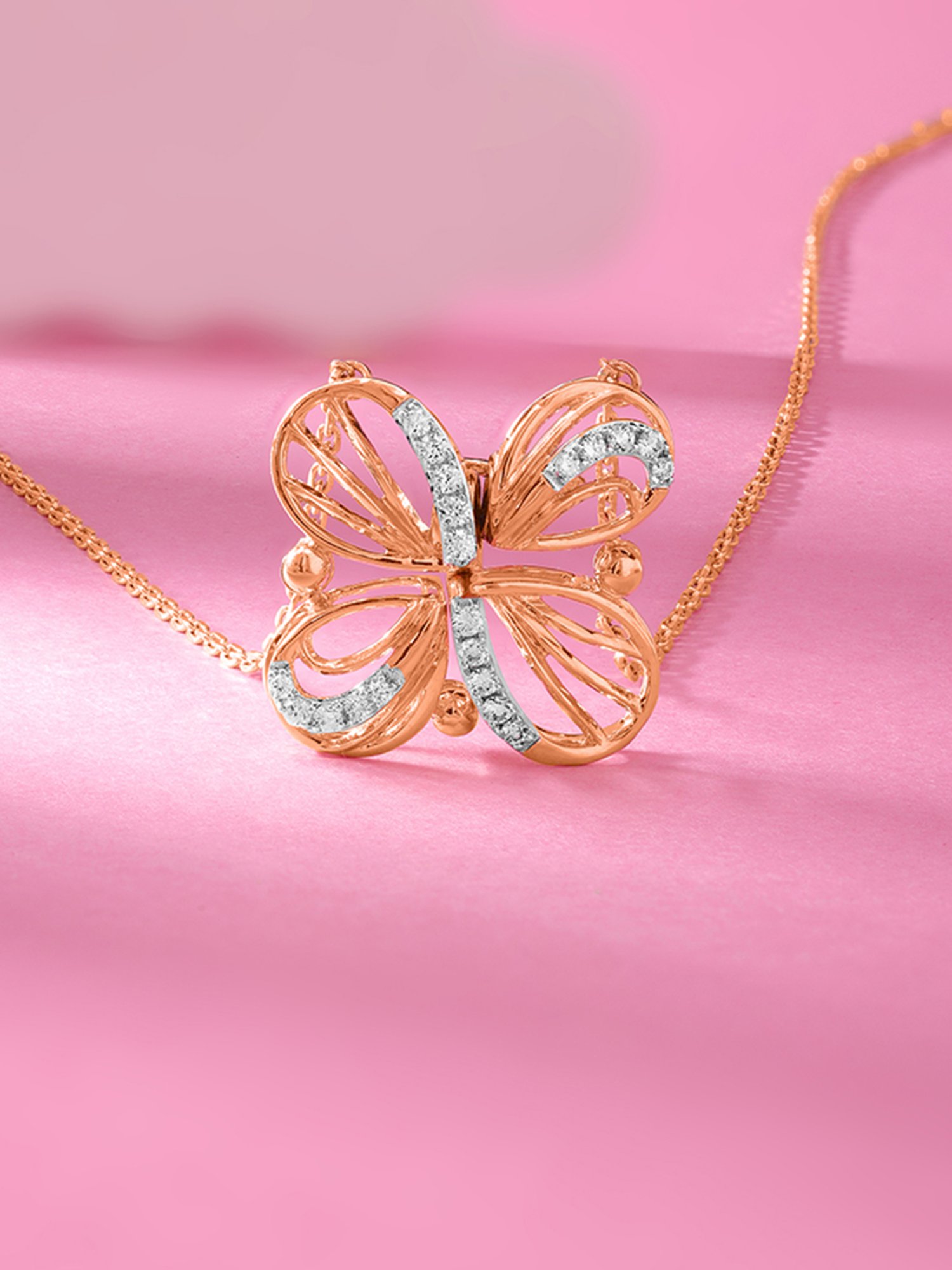 Mia by Tanishq Cupid's Lovecraft 14k Pure Gold & Diamond Modular Necklace for Women