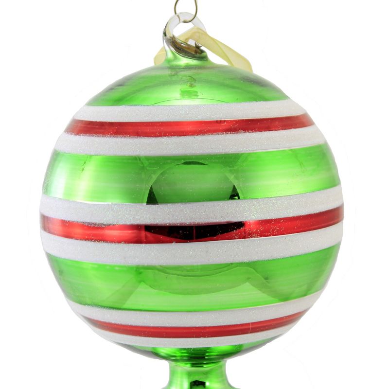 Holiday Ornament 15" Green Drop Sphere Christmas Ornament  -  Tree Ornaments