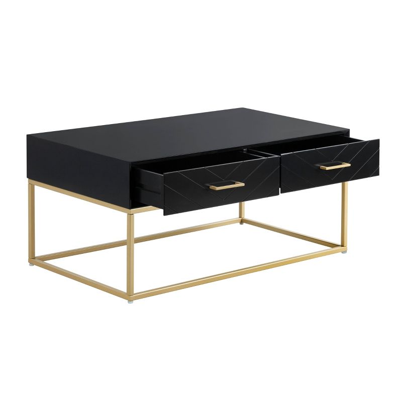 Ikiriya Nashville Solid Beige Wood Coffee Table Teak Finish