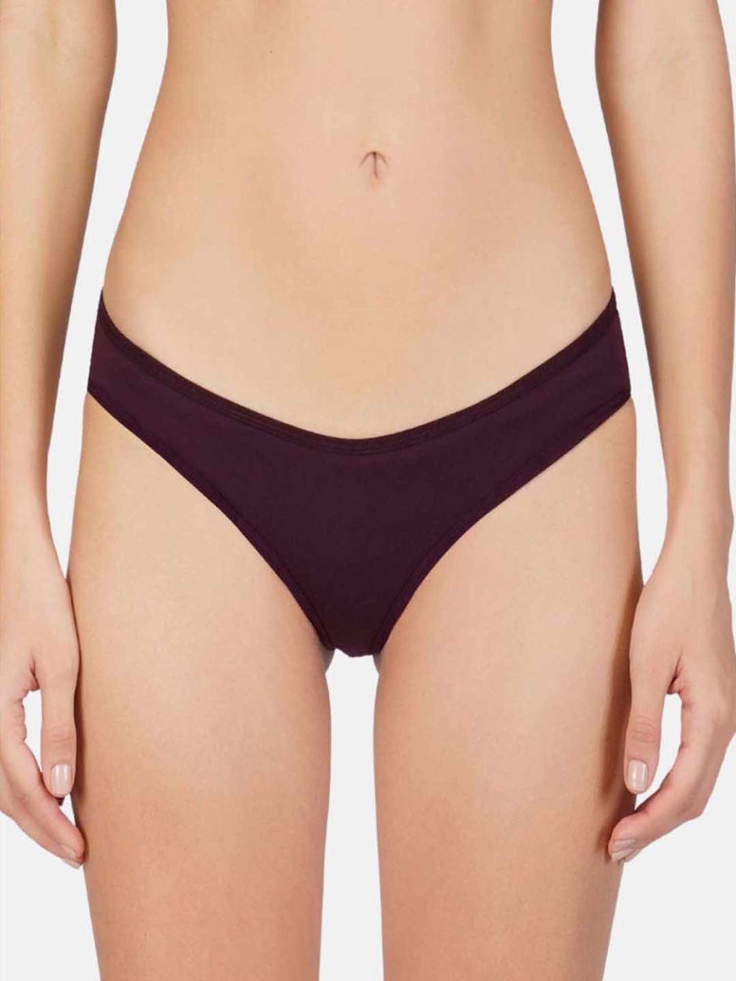 Bleeding Heart Brown & Purple Thongs - Pack Of 2
