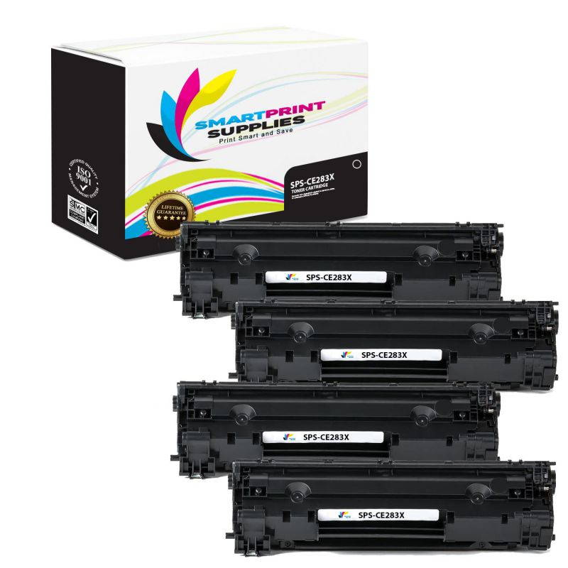 Smart Print Supplies Compatible 83X CF283X Black High Yield Toner Cartridge Replacement for HP LaserJet MFP M201 M225 Printers (2,200 Pages) - 4 Pack