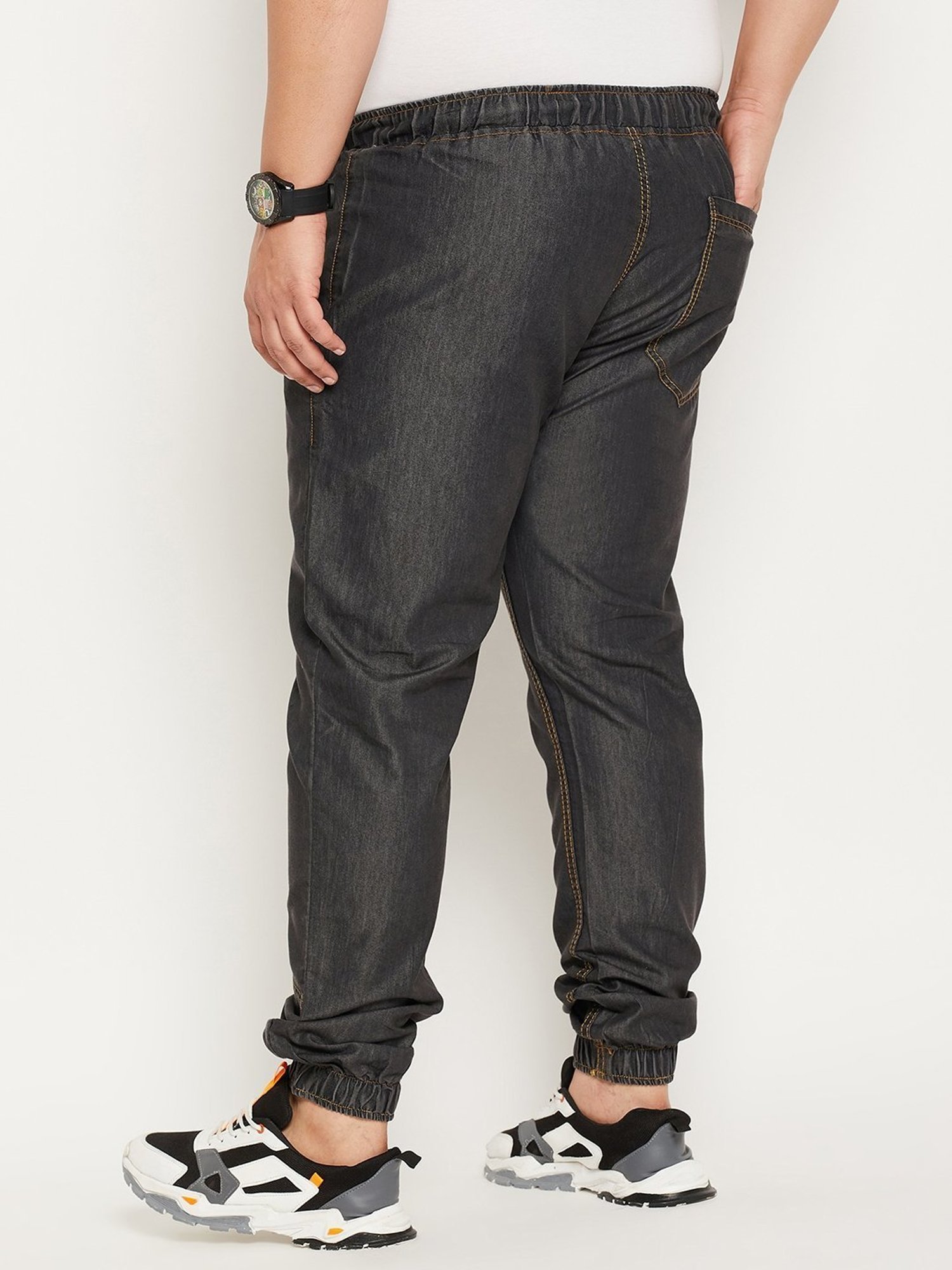 Bigbanana Shine Black Cotton Regular Fit Trousers