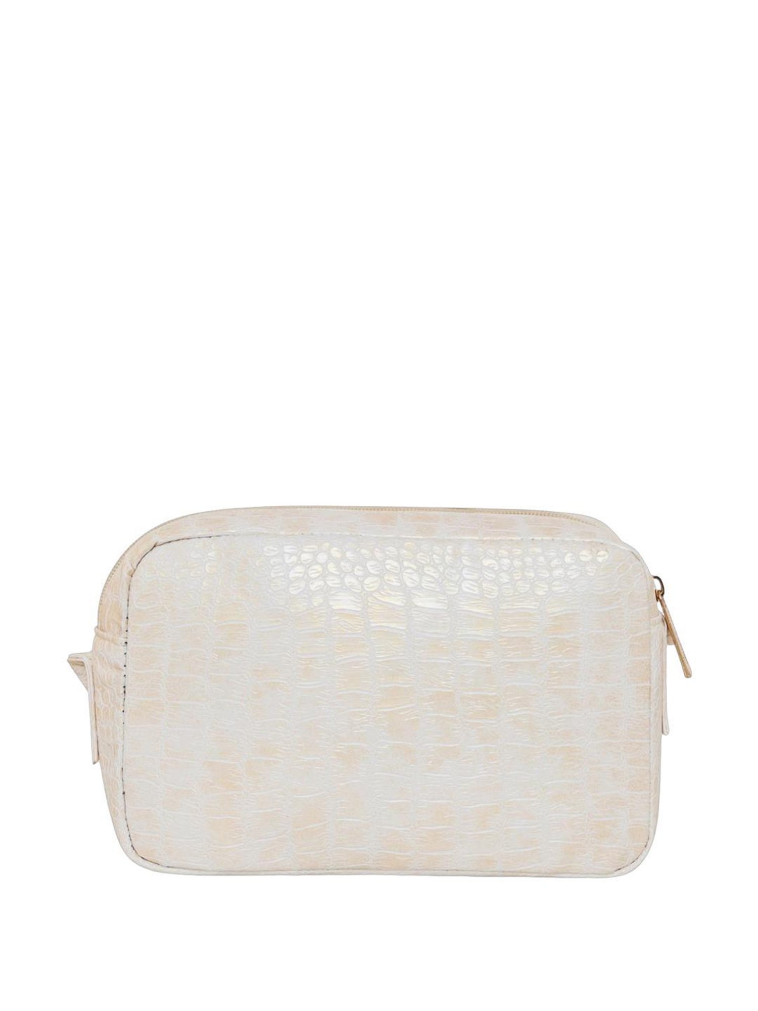 Pierre Cardin White Textured Sling Handbag