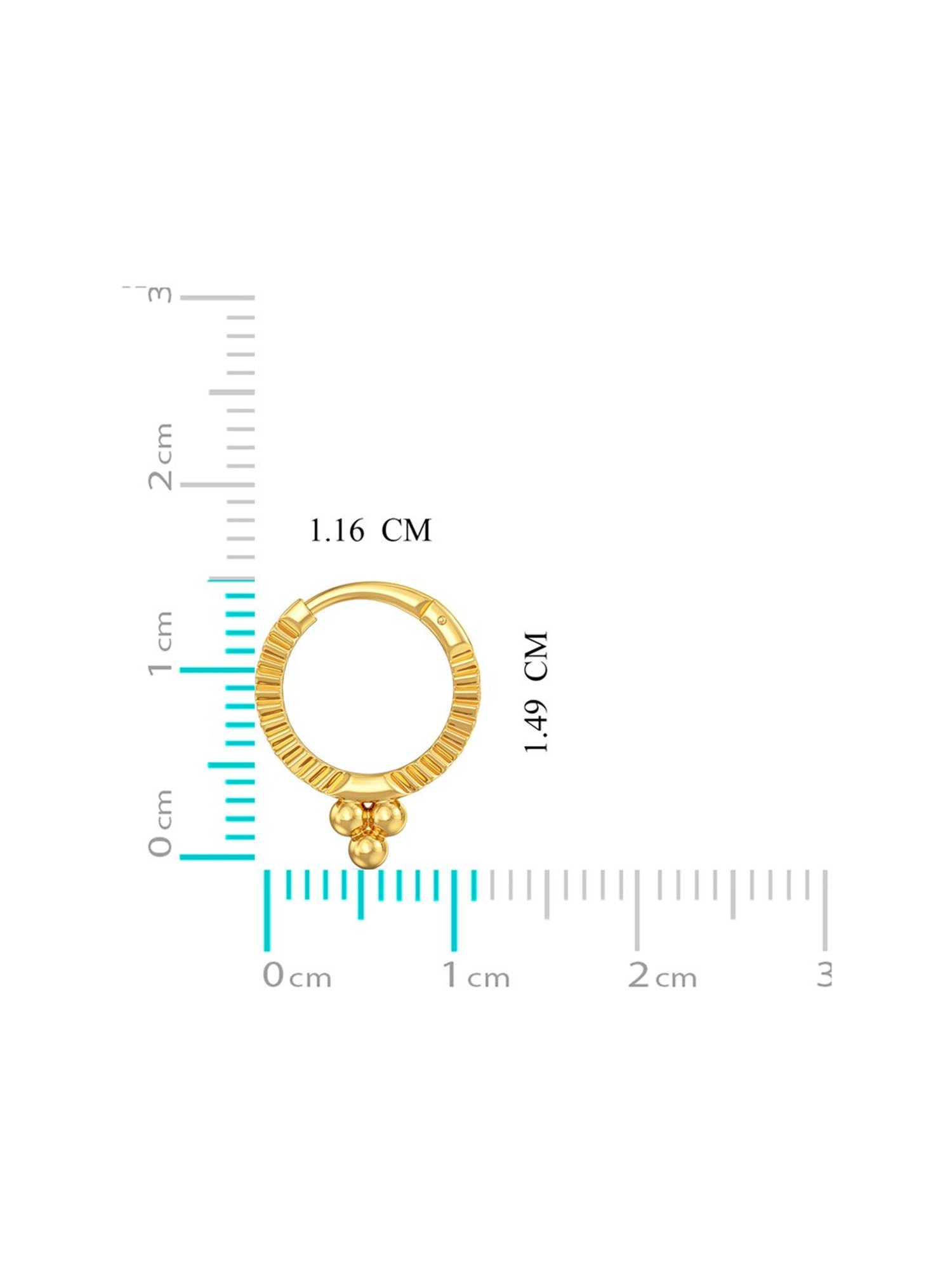 P.C. Chandra Jewellers 14 kt Gold Earrings