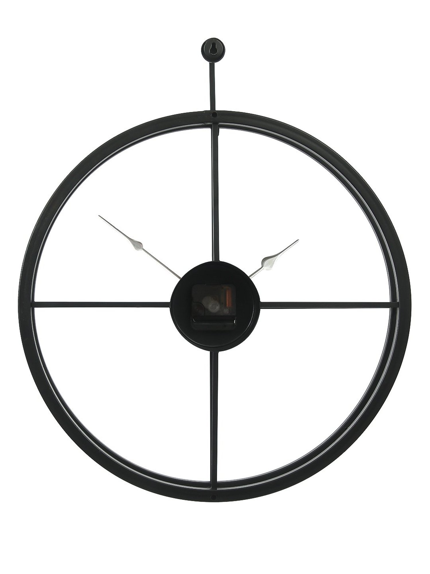 CHRONIKLE Elegant Round Black Iron Wall Clock