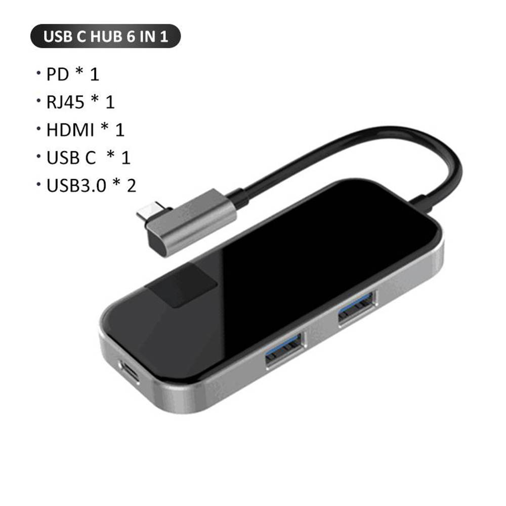 6/8in1 USB C HUB Docking Station Multi USB 3.0 HDMI Adapter Dock for MacBookPro