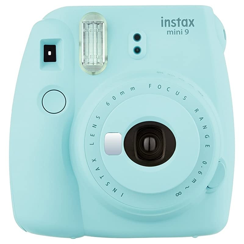 Instax Mini 9 Instant Film Camera + 20 Sheets of Instant Film + Lens Cleaning Cloth + Close-Up Selfie Lens + Wrist Strap | Batteries Included - Pink