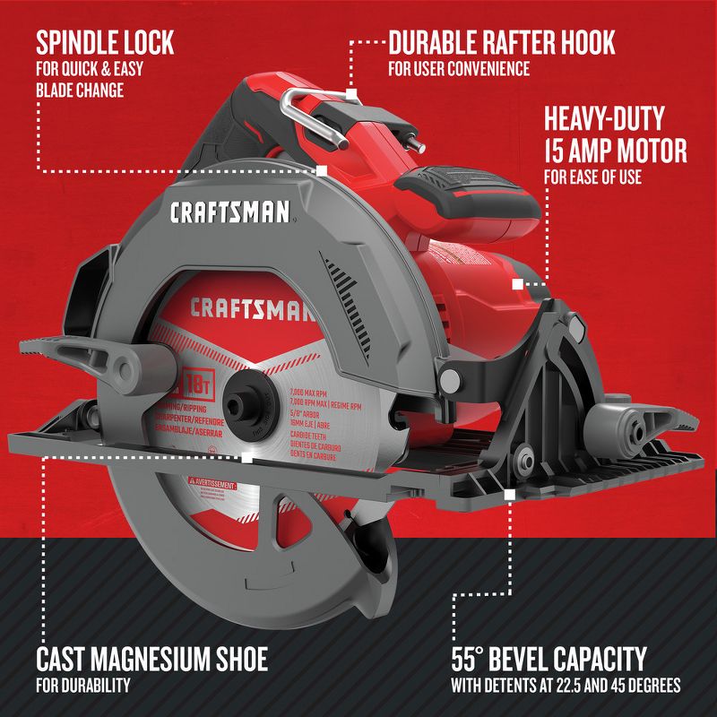 Craftsman CMES510R 15 Amp 7-1/4 in. Corded Circular Saw