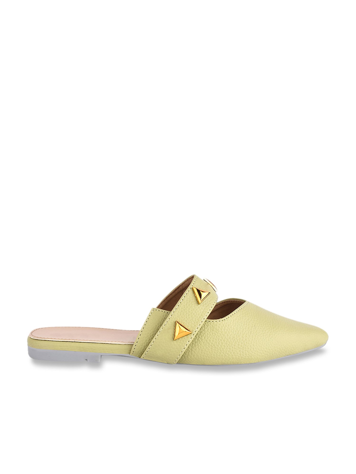 The White Pole Women's Olive Mule Shoes