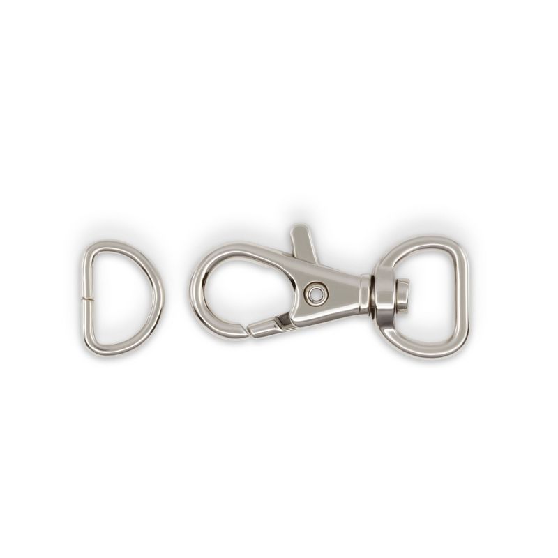 Dritz 12ct Swivel Hooks & D-Rings Nickel