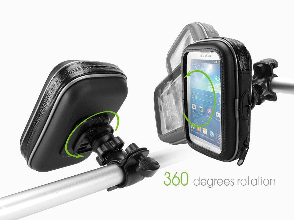 CELLET BIKE MOUNT UNIVERSAL HEAVY DUTY WEATHERPROOF ZIPPER POUCH FOR CELL PHONE