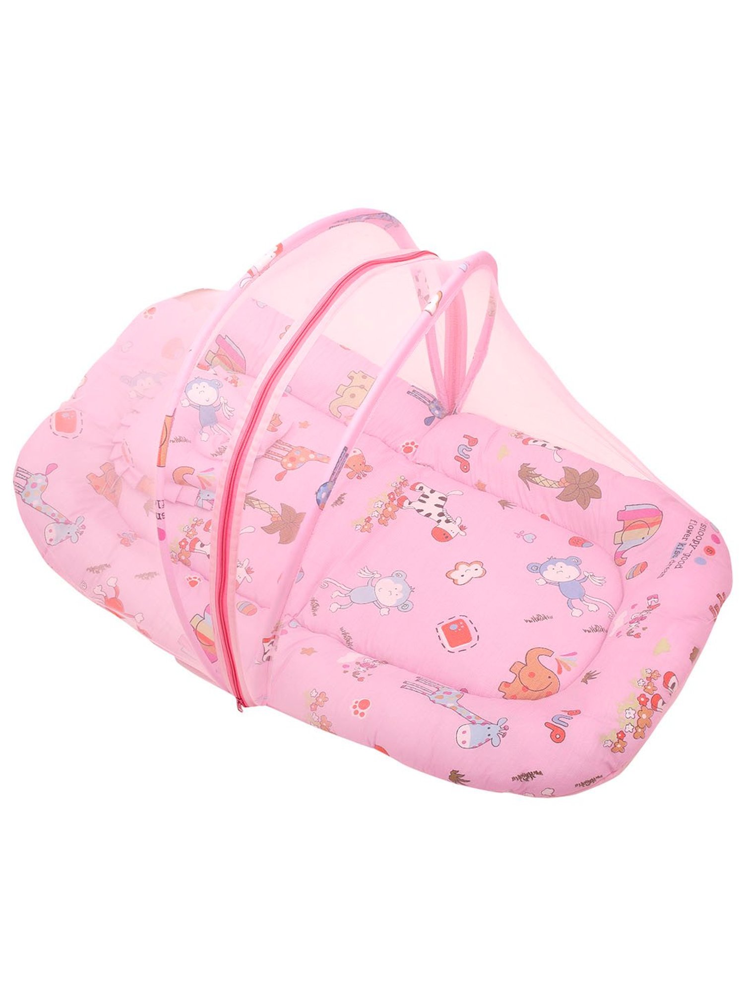 Baby Moo Tent Mattress Set with Neck Pillow Savanna Ooh Na Na Pink
