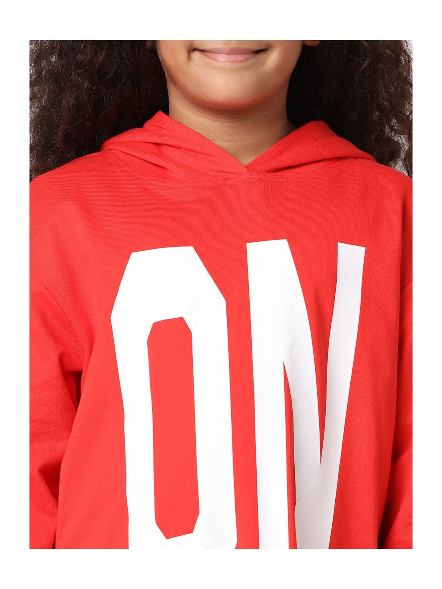 KIDS ONLY Red Printed Full Sleeves T-Shirt Dress