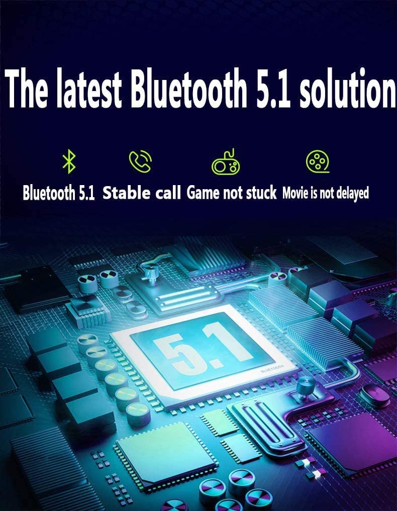 Ackmioxy Pro 4 Bluetooth Wireless Earbuds, Bluetooth 5.0 Headphones TWS Stereo Touch Control Earphones with Wireless Charging Case Mini Car Built-in Mic Headset,Compatible for iPhone/Android