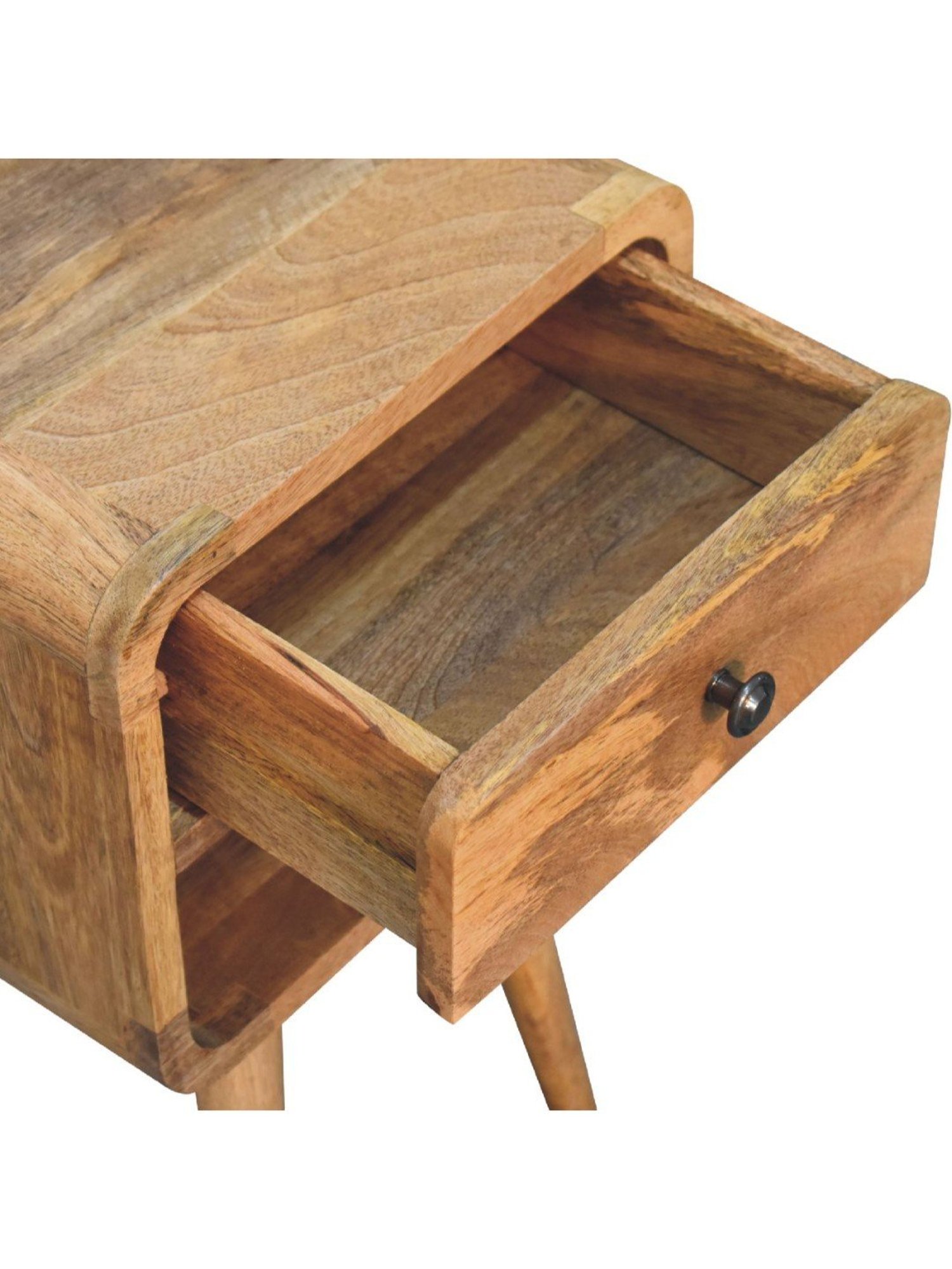 Ikiriya Avina Solid Dark Brown Wood End Table