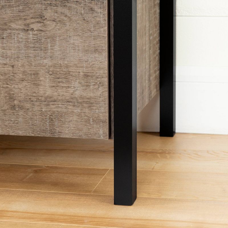 Munich 6 Drawer Chest Weathered Oak/Matte Black - South Shore