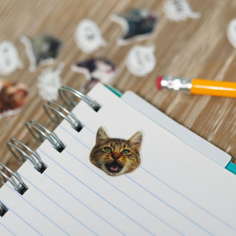 Underground Toys Puffy Adorable Cat Stickers For Note Book & Journal Decorations - Sheet of 20