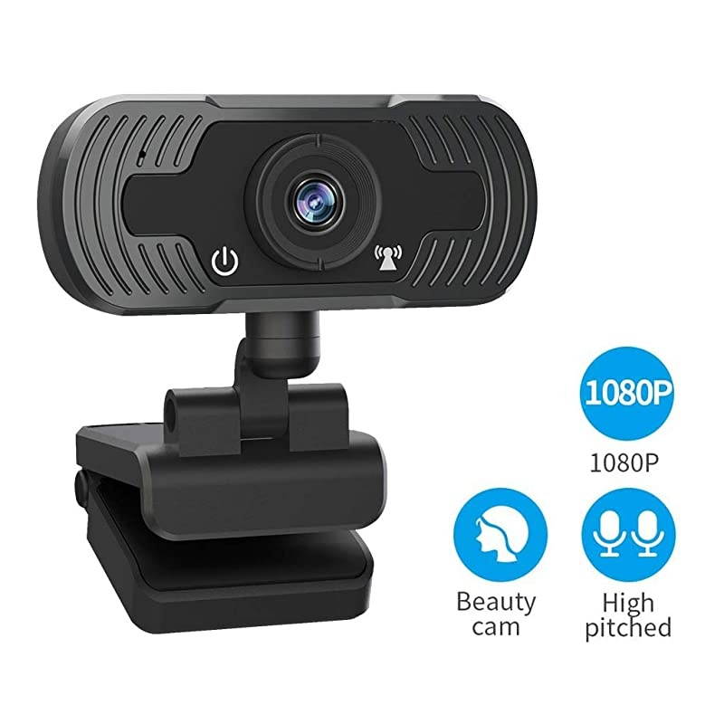 Webcam with Microphone,  Full HD 1080P Web Cameras for Computers, Web Cam for Video Conferencing, YouTube, Recording and Streaming, Computer Camera with 110-Degree View for PC,Desktop or Laptop