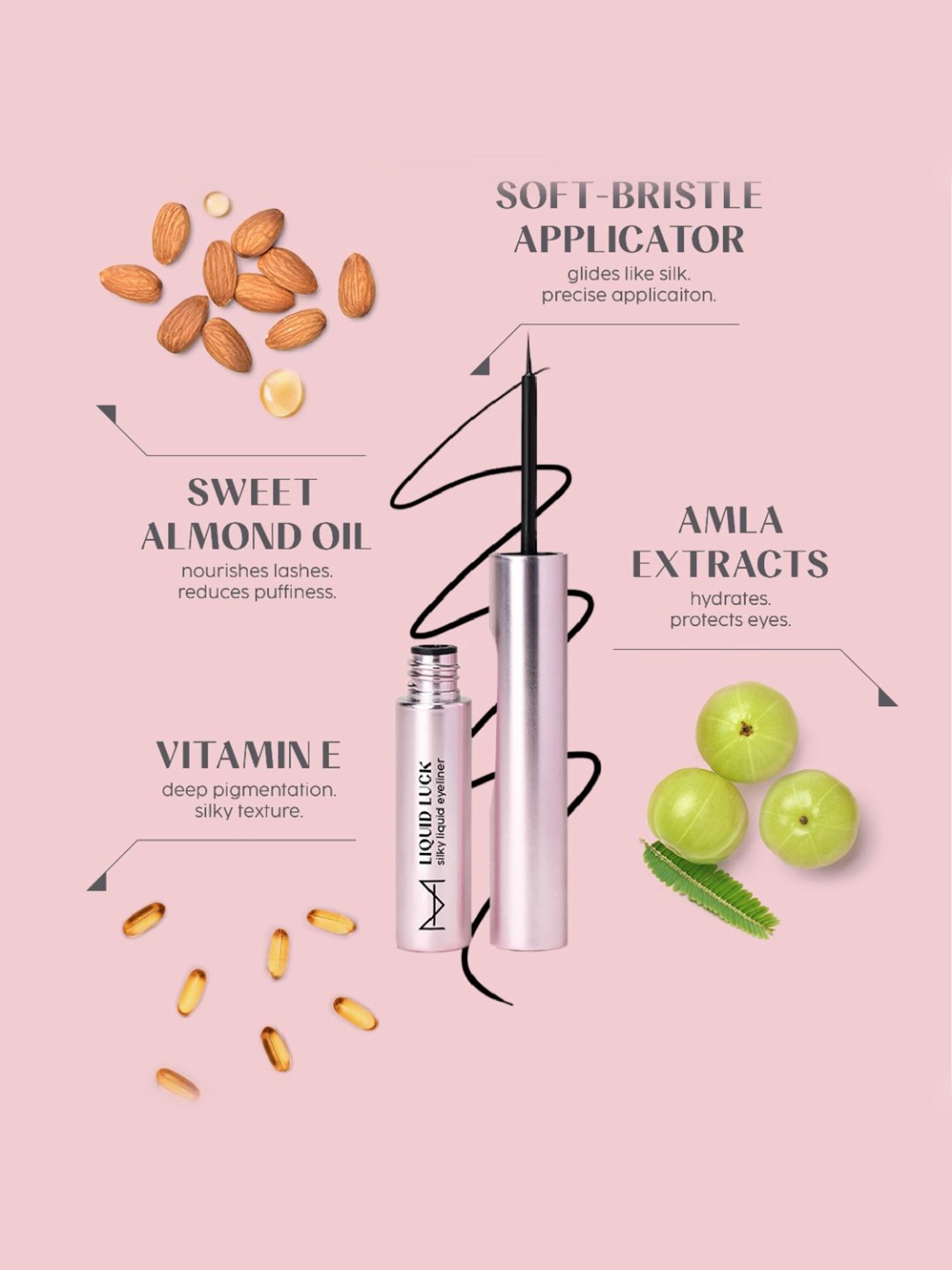 House of Makeup Liquid Luck Silky Liquid Eyeliner Velvet Black - 4.5 ml