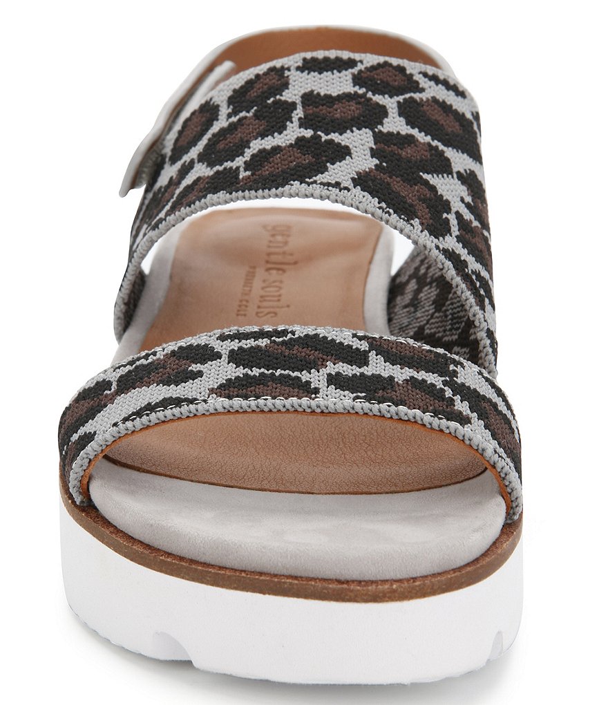 Gentle Souls Lavern Leopard Print Knit Sandals