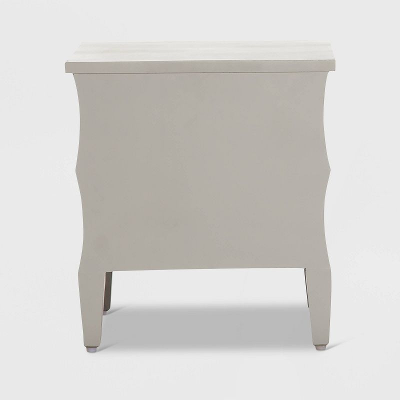 Arlan Side Table with 2 Drawers Gray - Adore Decor