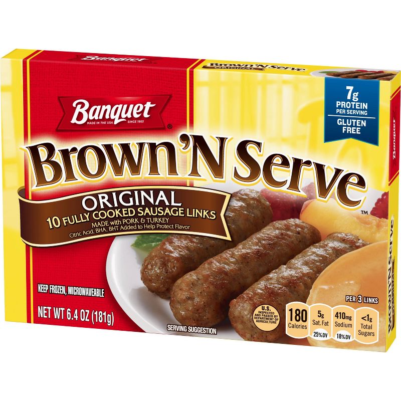 Banquet Frozen Brown'N Serve Frozen Original Links - 6.4oz