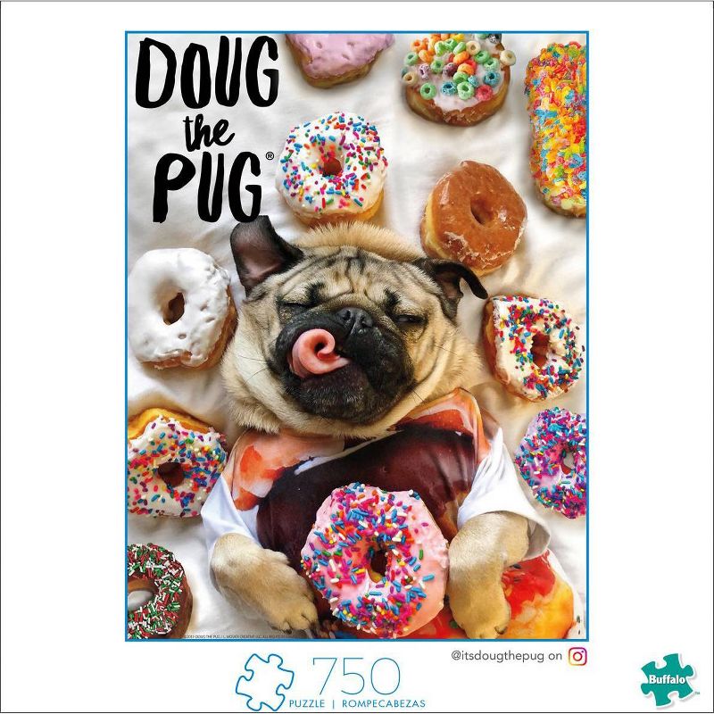 Buffalo Games A Dog's Life: Doug The Pug - Donut Doug Puzzle 750pc
