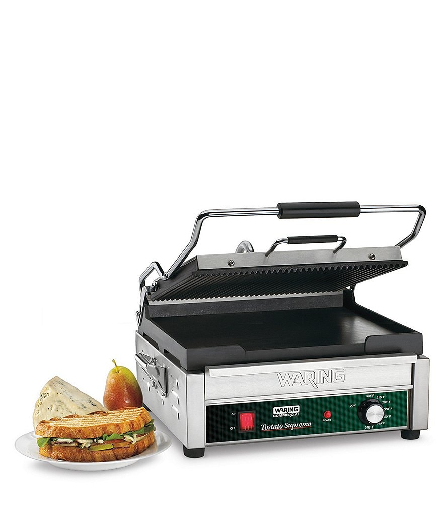 Waring Commercial Large Italian-Style Panini Grill with Timer - 120 Volts