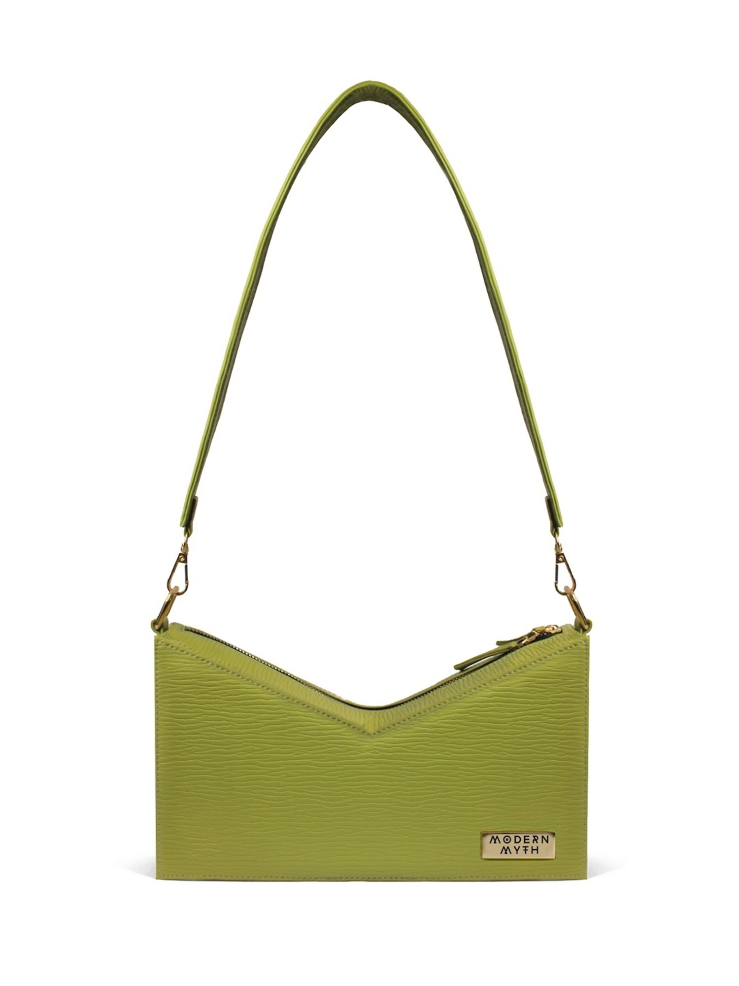 Modern Myth Lime Textured Medium Shoulder Bag