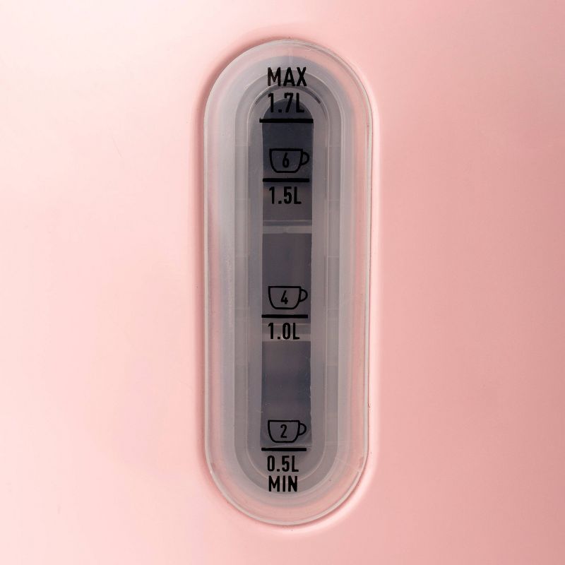 Heritage 1.7 Lt Stainless Steel Electric Kettle with Auto Shut-Off - Pink