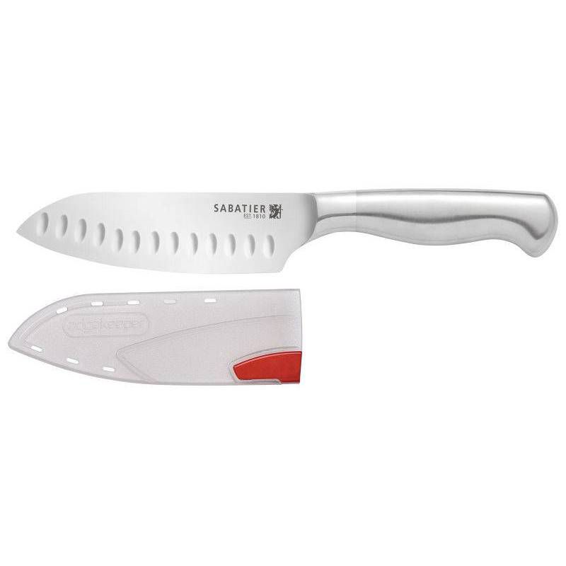 Sabatier Stainless Steel Edgekeeper 5" Santoku Knife with Sleeve